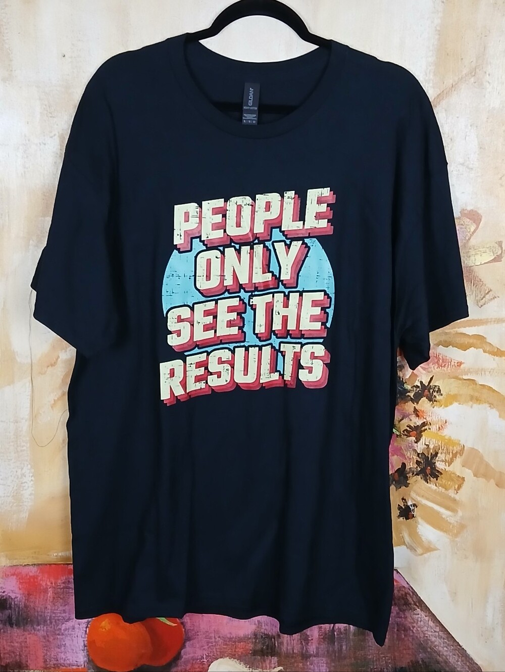 Gildan Heavy Cotton People Only See The Results Graphic T-Shirt - Size XL
